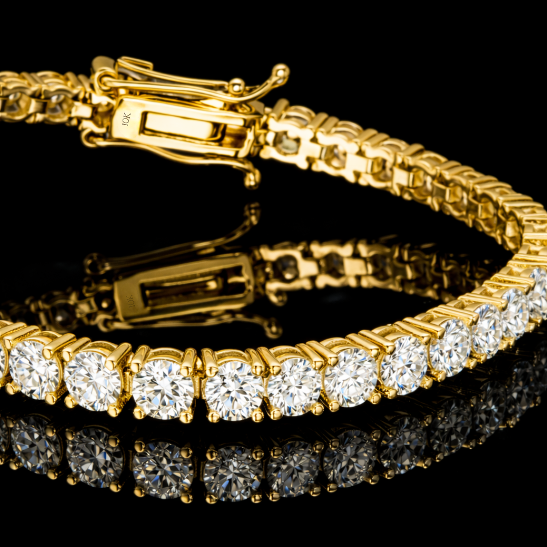 PURECUTS LAB DIAMONDS VVS1 10K Solid Gold Tennis
