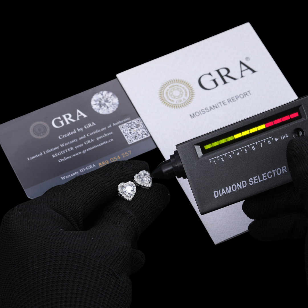 HEARTS OF ICE VVS1 18K White Gold Earrings