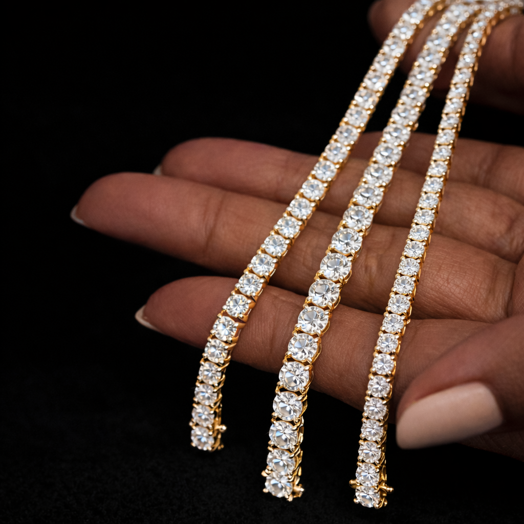 PURECUT ICE VVS1 18K Gold Tennis