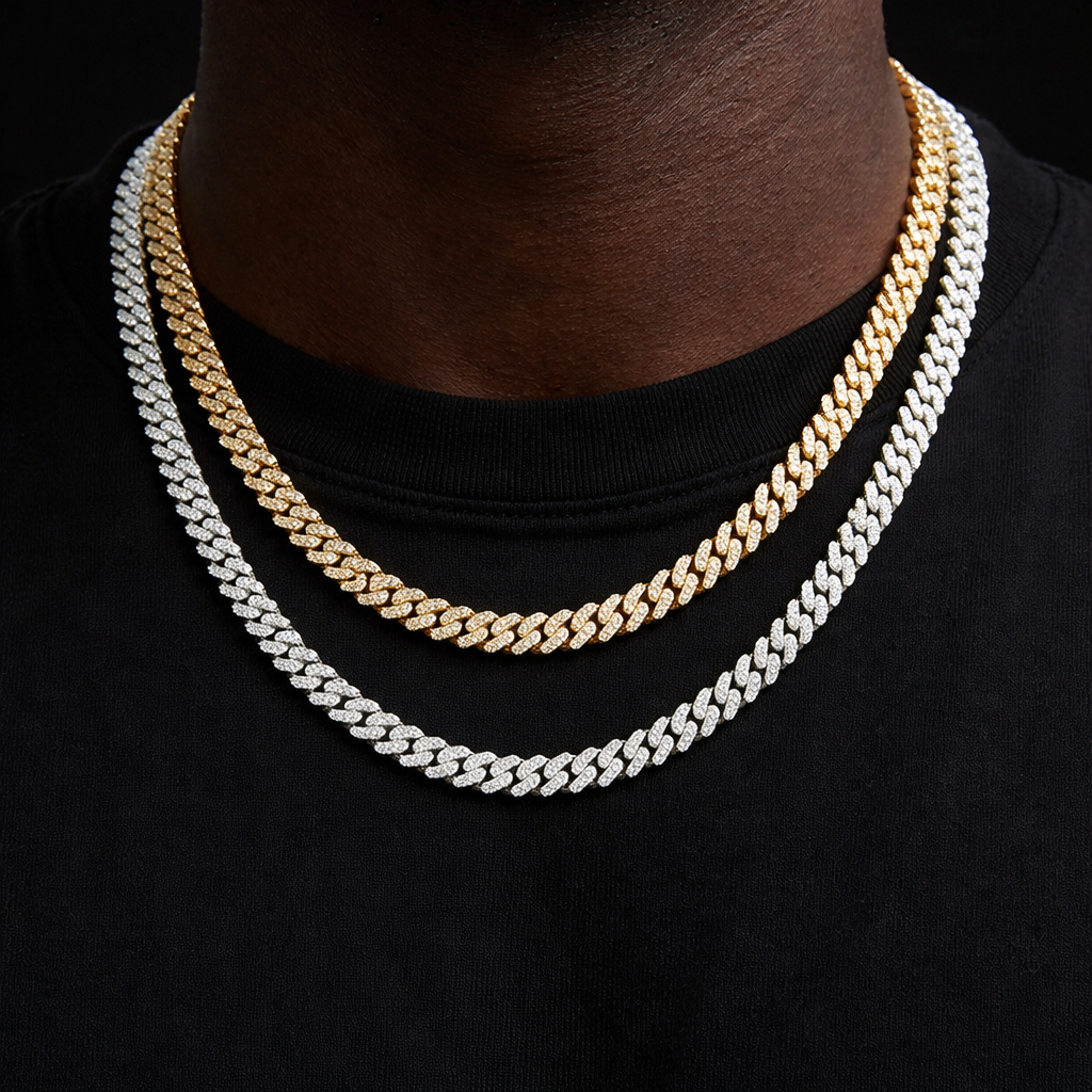 ROYALS ICE VVS1 18K Gold Cuban