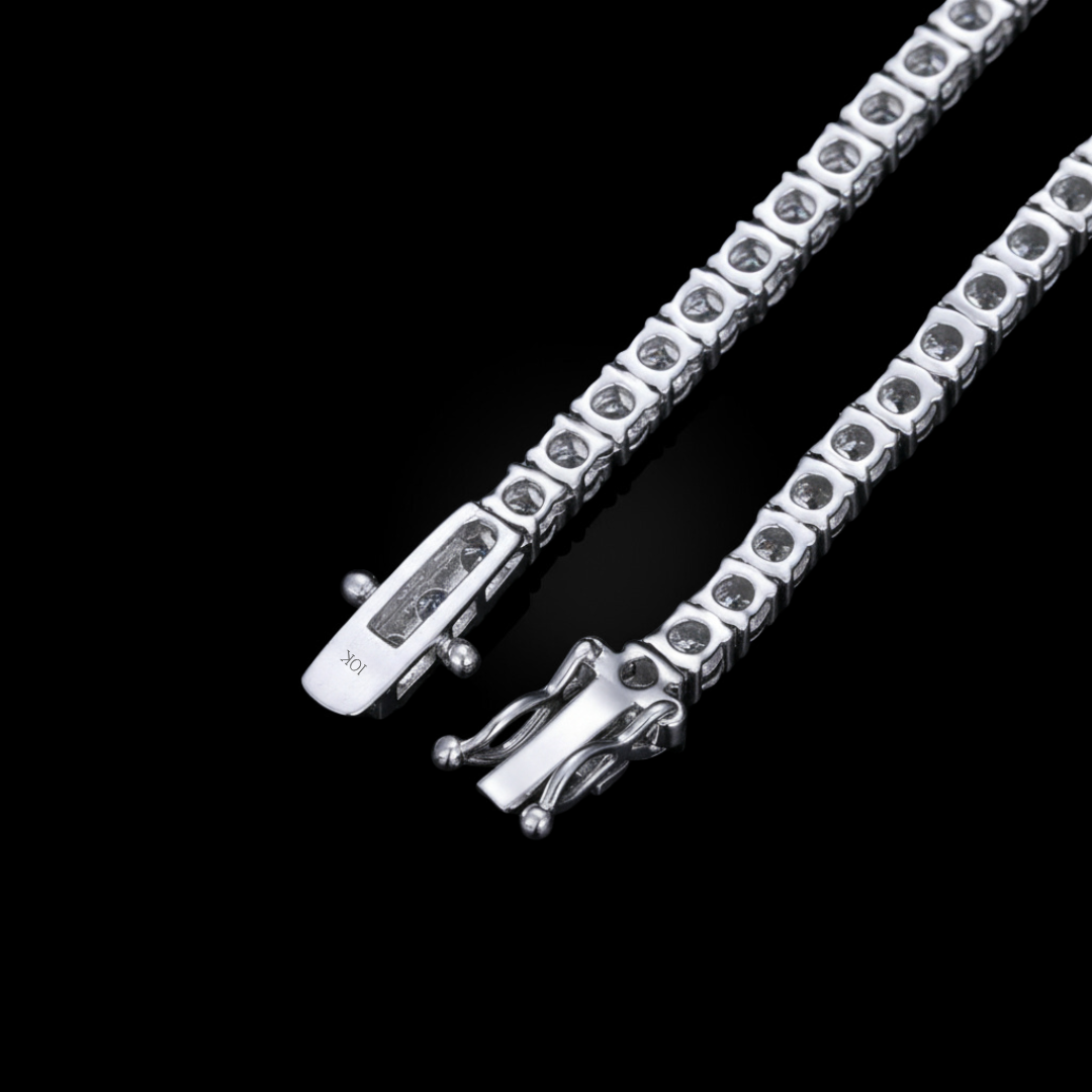 PURECUTS LAB DIAMONDS VVS1 10K Solid white Gold Tennis