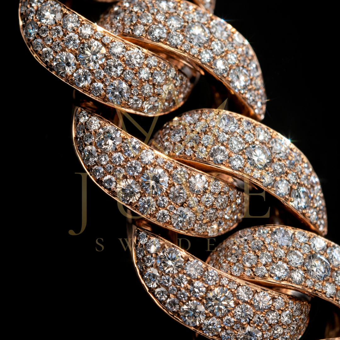 THE LEGACY Solid 10k Rosé Gold VVS1 Diamond Cuban