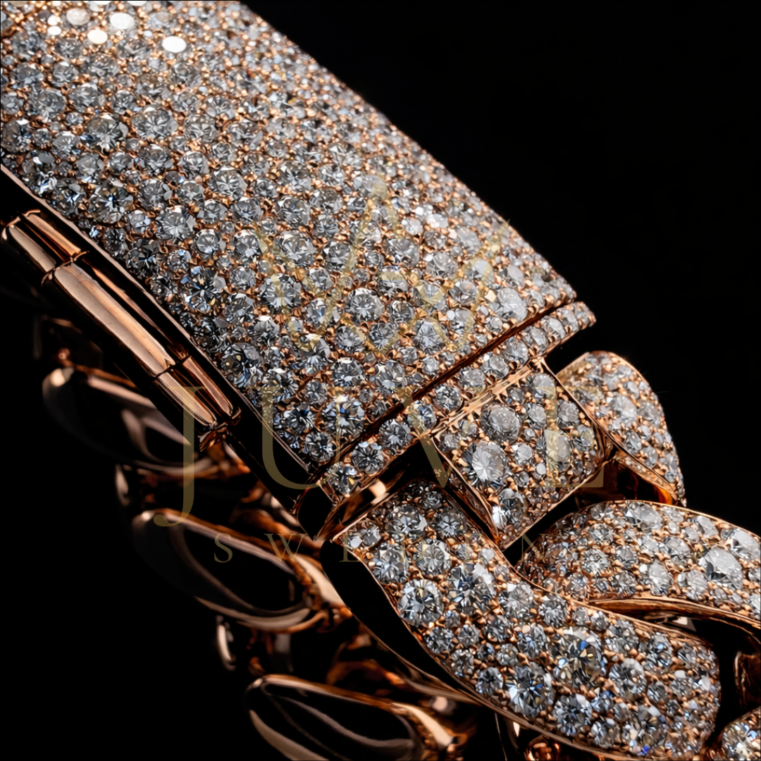 THE LEGACY Solid 10k Rosé Gold VVS1 Diamond Cuban