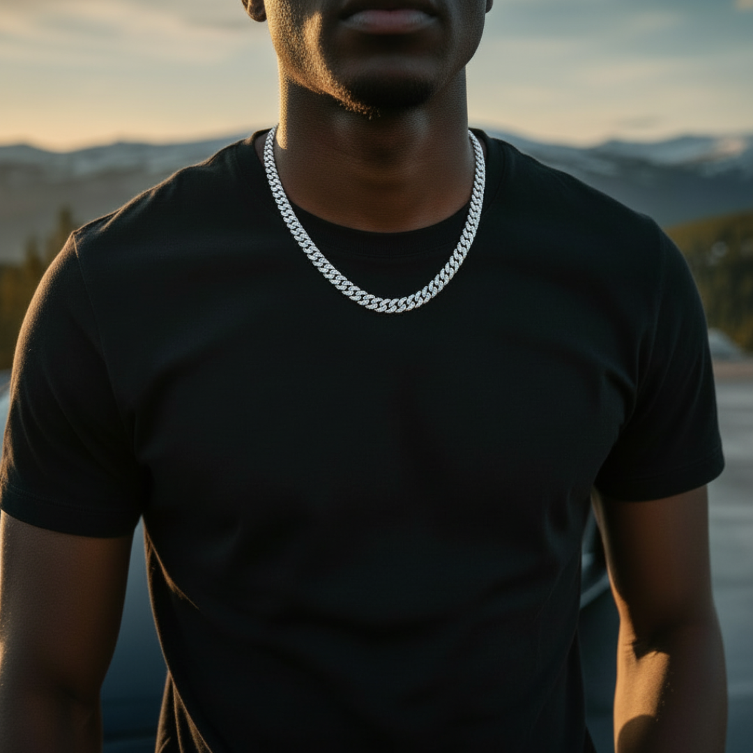 ROYALS ICE VVS1 18K White Gold Cuban