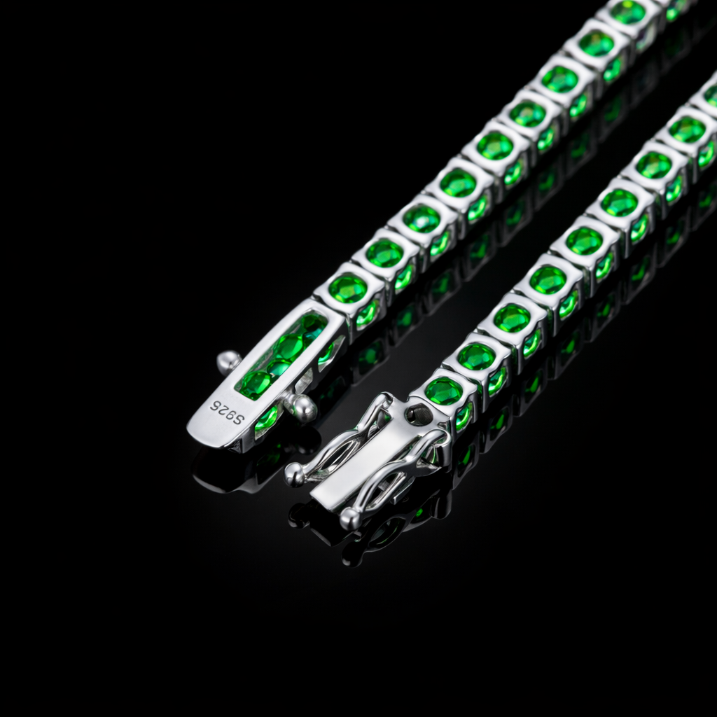 PURECUTS ICE GREEN VVS1 18K White Gold Tennis