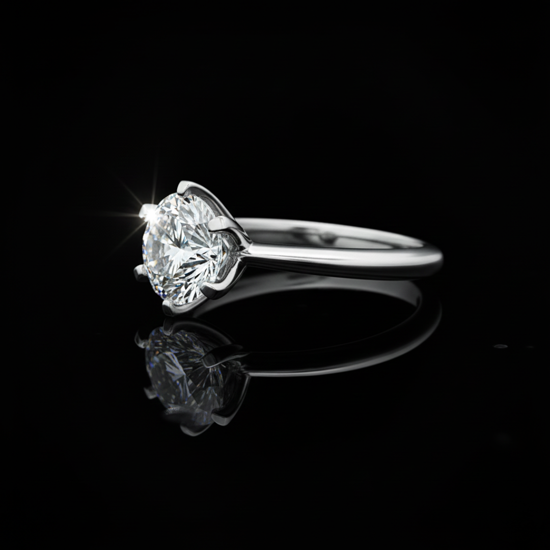 CROWN OF ICE VVS1 18K White Gold Ring