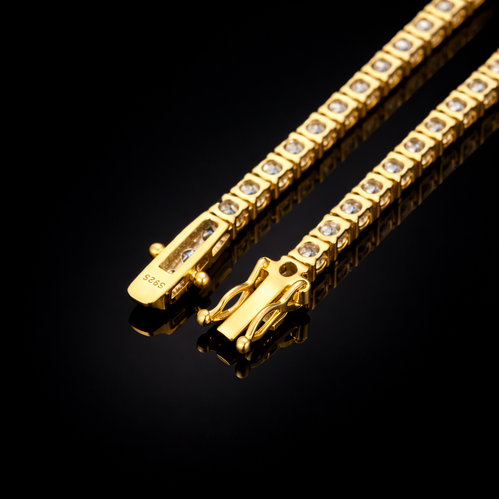 PURECUTS LAB DIAMONDS VVS1 10K Solid Gold Tennis