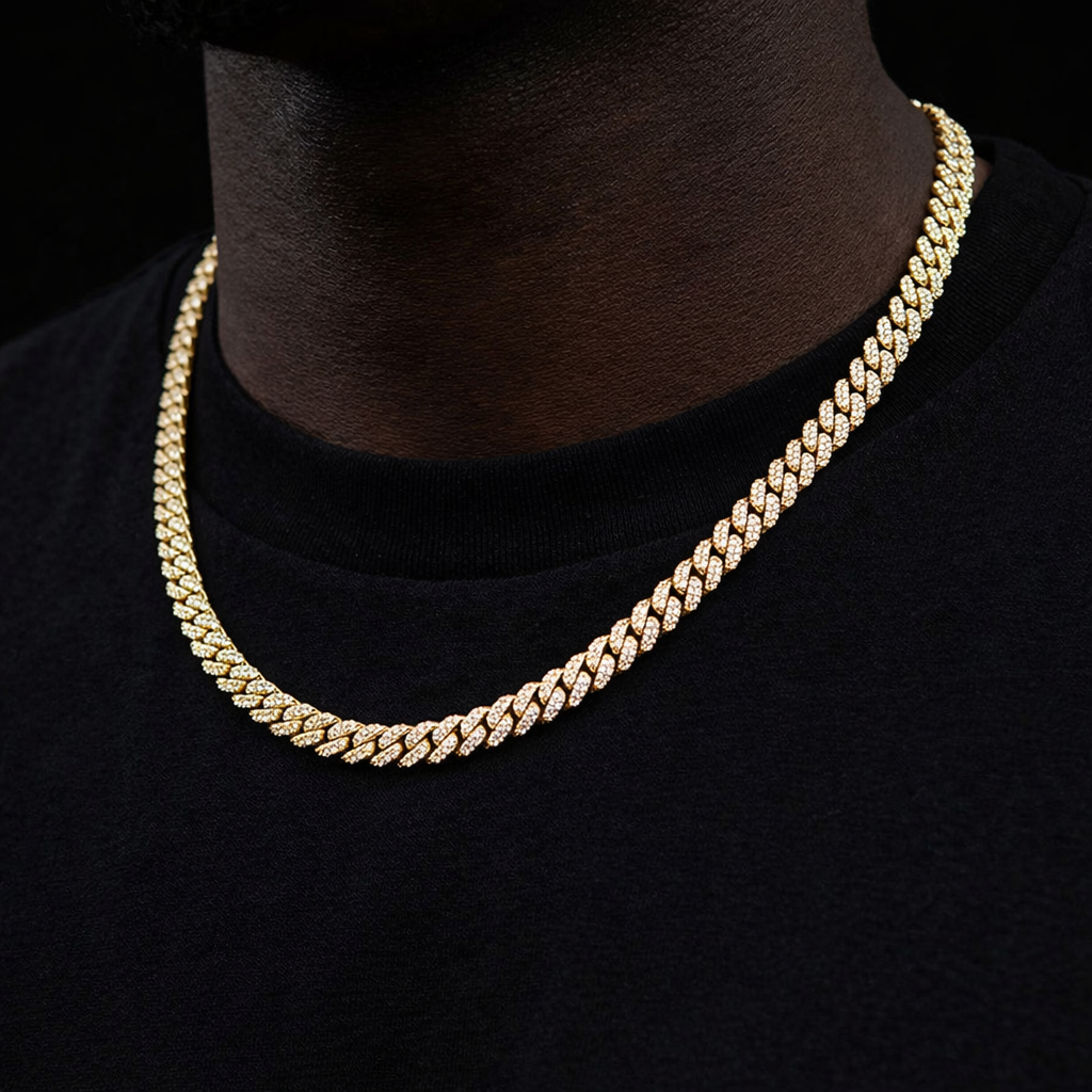 ROYALS ICE VVS1 18K Gold Cuban