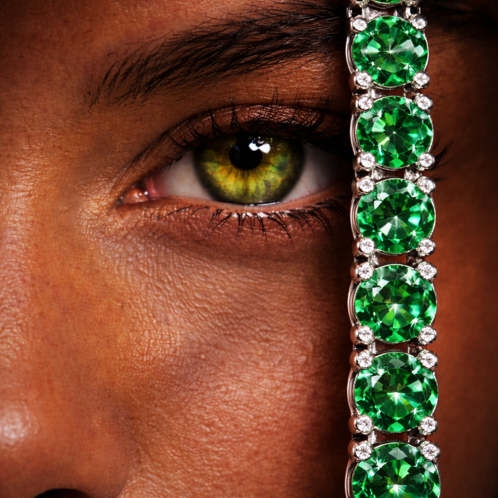 PURECUTS ICE GREEN VVS1 18K White Gold Tennis