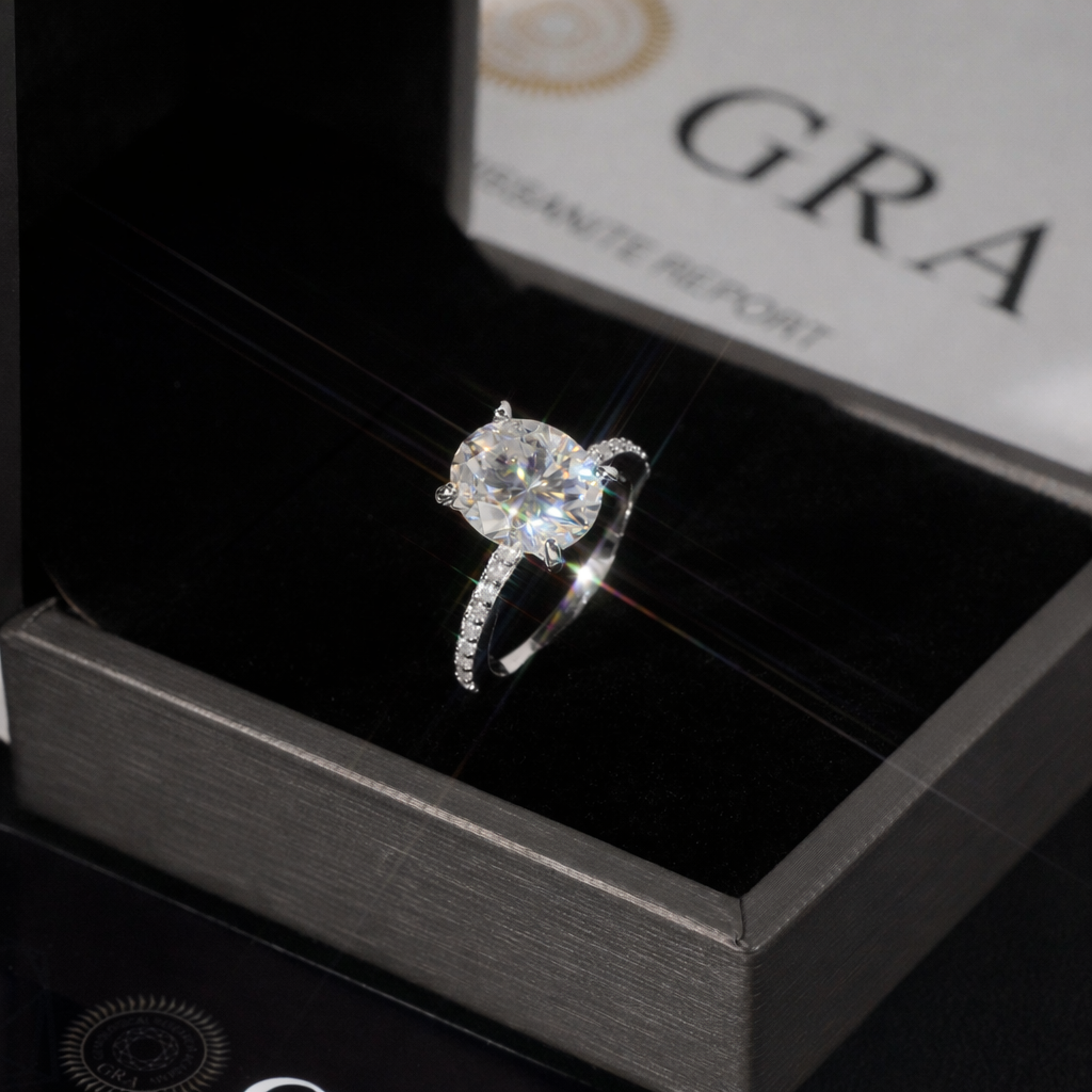 CLEAN ICE VVS1 18K White Gold Ring