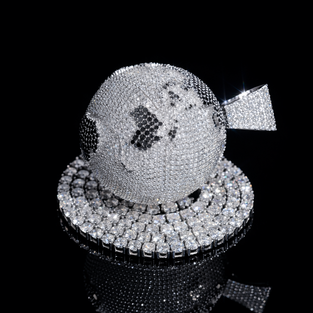 WORLD OF ICE VVS1 18K White Gold Pendant