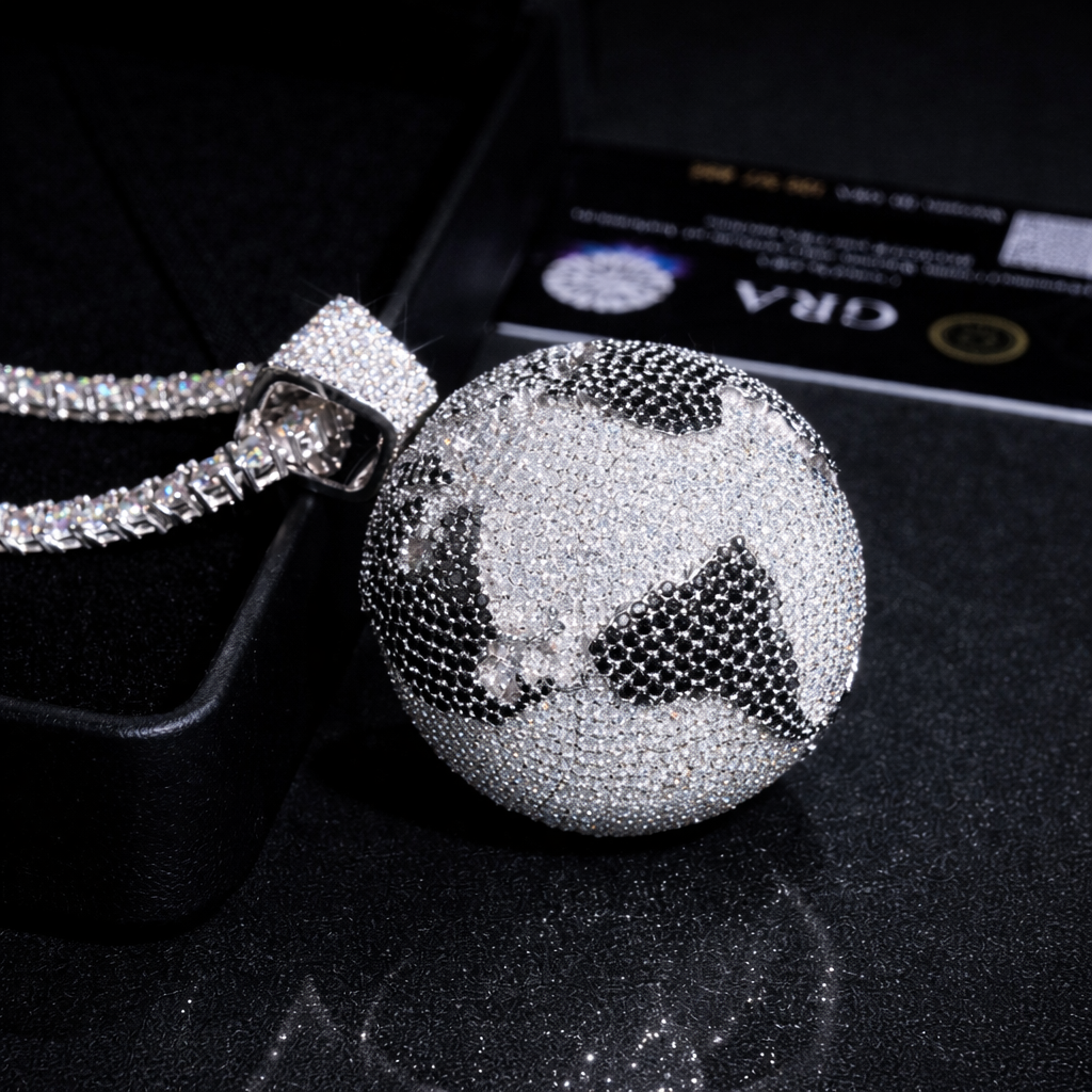 WORLD OF ICE VVS1 18K White Gold Pendant