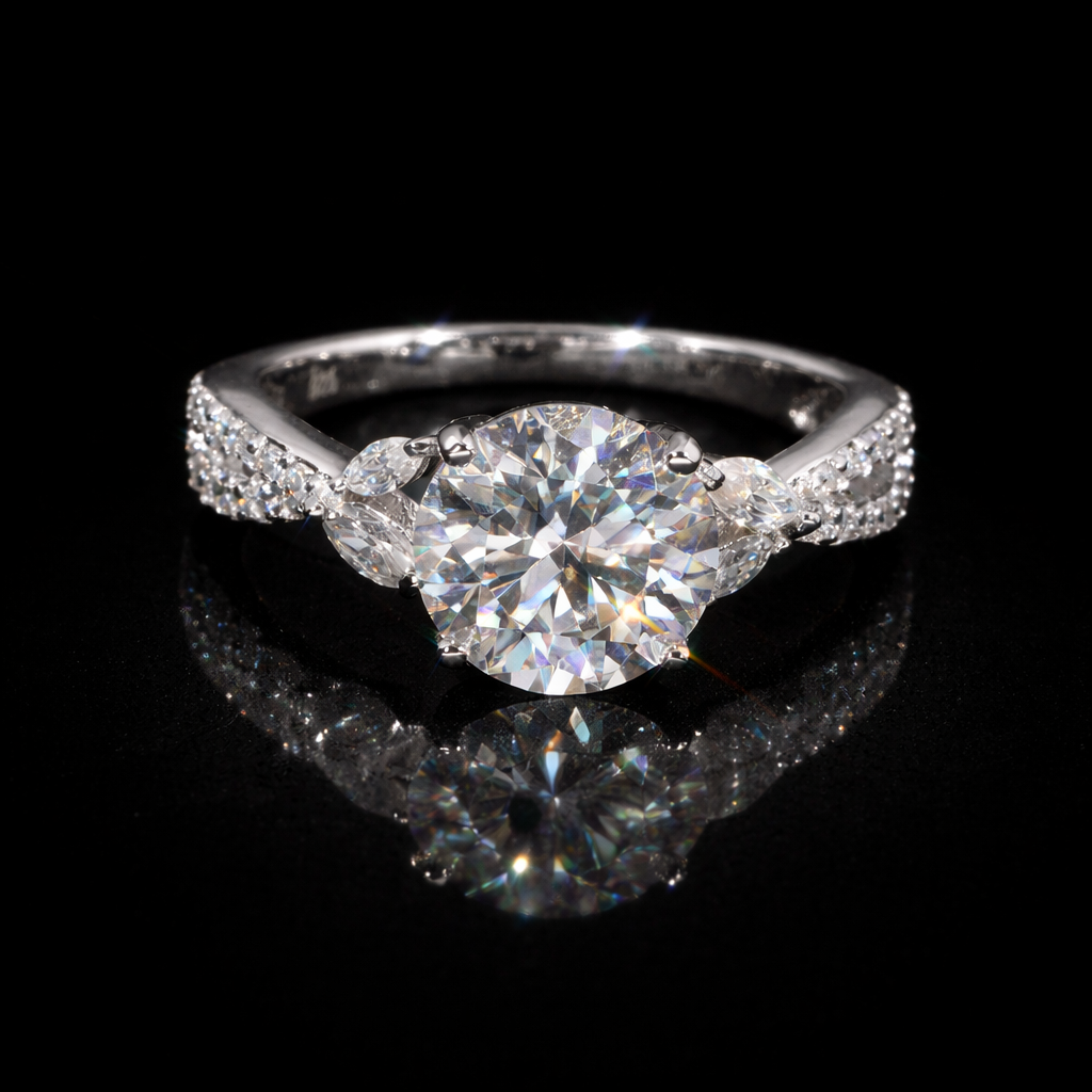 CROWN OF ICE VVS1 18K White Gold Ring