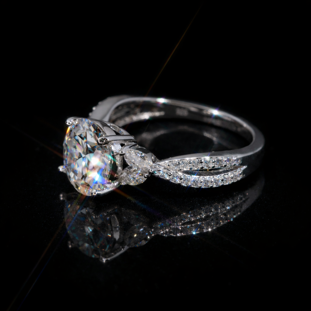 CROWN OF ICE VVS1 18K White Gold Ring