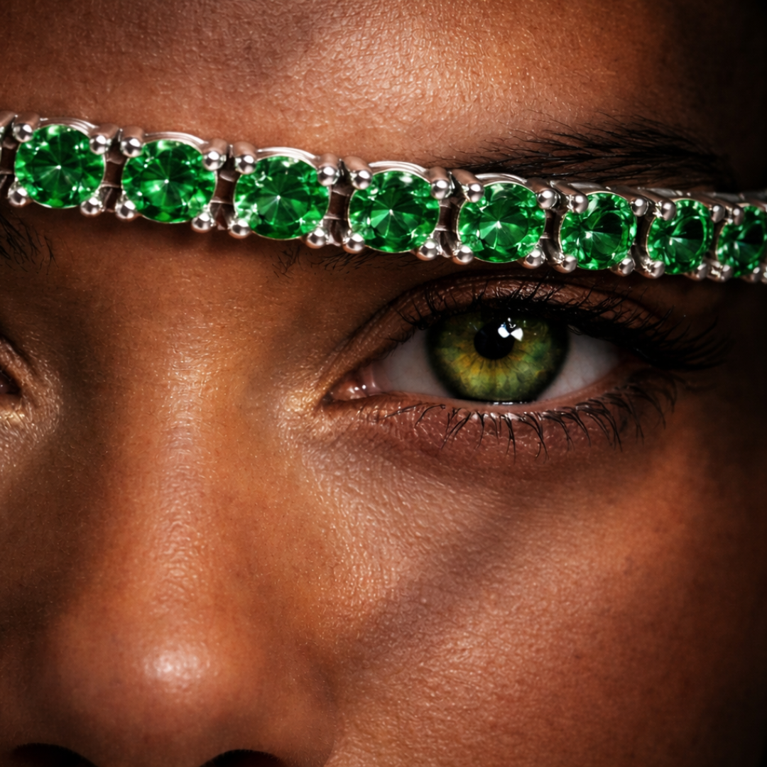 PURECUT ICE GREEN VVS1 18K White Gold Tennis